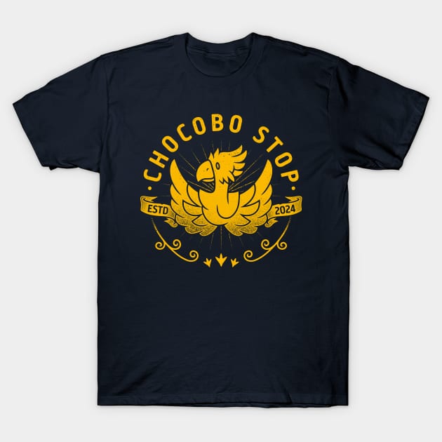 Chocobo Stop T-Shirt by Alundrart